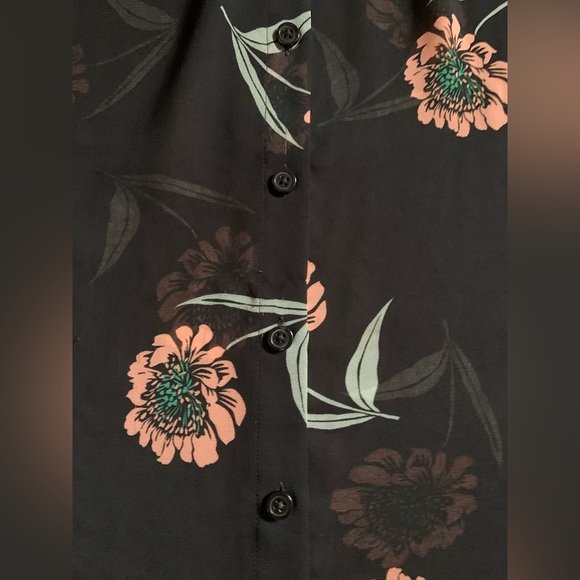 CAbi Black Sheer Blouse with Floral Accents - Picture 6 of 9